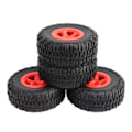 Pikkukuva 4 / 8: 4 kpl RC-renkaat ja -vanteet RC Short Course -kuorma-auton renkaille Traxxas SLASH 1/10 RC-autolle, punainen