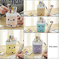 Miniatyrbillede 5 af 5: Pencil Case Stand Up Pen Taske Pop-Up Penalhus Blyant Pen Pose Taske Holder til Mellemhøj Sc
