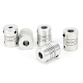 Miniatyrbilde 6 av 8: 5 stk fleksible akselkoblinger for 3D-skriver trinnmotor aluminiumslegering kobling 5 x 8 mm