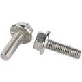 Miniatyrbillede 3 af 5: M10 x 25mm Flanged Sekskantbolte Flange Sekskantskruer, Rustfrit Stål A2, DIN 6921, 6 STK