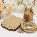 Miniatyrbilde 4 av 8: 50 stk Innovativ DIY Papir Candy Box Gavepose med hampetau til bryllupsfest Baby Shower