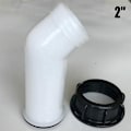Miniatyrbilde 5 av 5: 1 stk. 2\" dreneringstut med mutter, for IBC tankkran tilkobling 1000L vannforlengelse diameter regnvanning