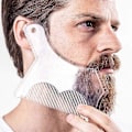 Miniatyrbild 2 av 4: Kamsats för skägg och mustasch för män med stylingmallar - Formningsverktyg för perfekt välvårdat ansiktshår