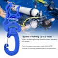 Miniatyrbillede 7 af 8: Scuba Diving Dobbelt BCD slangeholder Clip Regulator Holder Spænde krog til snorkling (blå)