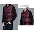 Miniatyrbilde 5 av 5: Lett dunvest for menn med ståkrage - Perfekt for høst/vinter 2XL Svart