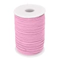 Miniatyrbillede 6 af 8: Elastisk ledning 50 Yards 0,1 tommer bred blød fleksibel nylon åndbar vaskbar armbåndssnor til håndværk DIY perler Pink