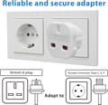 Miniatyrbillede 3 af 5: (2-pak) EU rejseadapter, til europæisk stik, Europa-konverter type C, E, F til