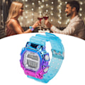 Miniatyrbild 7 av 7: Gradient Färg Elektronisk watch Stor urtavla Vattentät Lång standbytid Lila Blå Casual Sportarmbandsur för studenter