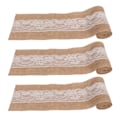 Miniatyrbillede 5 af 8: 3 ruller juteblondebånd - Simpelt og elegant juteblondebånd til dekoration af rustikke bryllupper og DIY-sløjfer - 15 cm x 2,3 m