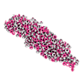 Miniatyrbilde 3 av 8: 500 stk trykknapper i jernmateriale, flate, glatte, lyse overflater, lette, fargerike syknapper YK4/5C28 (rosa rød)