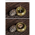Miniatyrbillede 3 af 5: Keramisk Røgelsesbrænder, Klassisk Røgelsesbrænder med Messing Calabash Røgelsesholder og Metal Låg, Dekorativt Hjemmetilbehør (C)