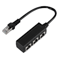 Miniatyrbillede 1 af 6: Ethernet-forlængerkabel 1 han-til-3-hun-port Overførselsstik splitter