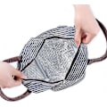 Pikkukuva 2 / 5: Vedenpitävä eristetty lounaslaukku aikuisille ja lapsille - Piknik-kylmälaukku 9\" X 6,3\" X 5,9\" (23 * 16 * 15cm) (Sininen)