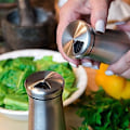 Miniatyrbilde 5 av 5: Salt- og pepperbøsser i rustfritt stål med justerbare hull - Ideelt for Himalaya- og bordsalt