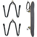 Miniatyrbillede 1 af 5: Skateboard vægbeslag - Justerbar holder til opbevaring og visning - 2-pak, sort