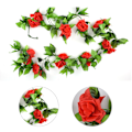 Miniatyrbillede 5 af 8: 5 stk. kunstig vinroseblomst silkeblomst guirlande boligindretning til soveværelse kontor rød