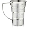 Miniatyrbillede 5 af 5: Jigger i rustfrit stål til cocktailopskrifter med 15 ml, 30 ml, 45 ml og 60 ml målinger_SZXM