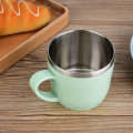 Miniatyrbild 2 av 8: Kolvar för vetehalm av rostfritt stål Vatten Kaffe Juice Mjölk Mugg (grön)