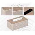 Miniatyrbild 4 av 5: Servettbox, Rektangulär, PU Läder Ansiktsservetter, Dispenser Box Hållare för Sminkbord Badrumsinredning (Beige)_SZXM