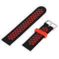 Miniatyrbillede 5 af 8: 22mm Universal Silikone Sport Watch Rem til Huawei Watch 3 til Watch 2 til Watch GT Sort Rød