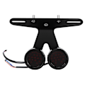 Miniatyrbillede 1 af 8: Universal Motorcykel Modifikation Sort 2 Hoved LED Brems Baglygte Hale Signal Lys Lampe