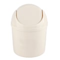 Miniatyrbillede 1 af 8: Mini Desktop Papirkurv PP Kompakt Intim Låg Design Skraldespand til Hjem Køkken Skrivebord Soveværelse Stue Hvid