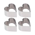 Miniatyrbilde 6 av 8: 4 stk kakeform i rustfritt stål, multifunksjonell DIY-kakeform med lokk for hjerteformede kaker