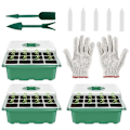 Miniatyrbilde 1 av 5: Mini Drivhus For Planter Innendørs Brett Mini Drivhus For Planter Frøbrett Planteskole Dyrkingsboks Holdbar - Med 2 Verktøy, 5 Etiketter, 1 Hanske