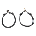Miniatyrbillede 7 af 8: 10 stk Hjerteform armbånd Nylon reb Længde Justerbar Let Match Stilfuldt Armbånd Smykker til Par Kvinder Mænd Gave Sort