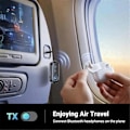 Miniatyrbillede 5 af 5: Bluetooth Audio Transmitter Receiver Stereo Adapter med Mikrofon Hvid
