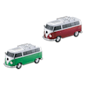 Miniatyrbillede 2 af 5: Farverig Mini Bluetooth Højttaler Bilform Mini Bus Højttaler Understøtter Fm +U Disk Indsæt Kort Mini Bus Form Højttaler Grøn-B14
