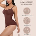 Miniatyrbillede 3 af 5: Slankende Sømløs Helkrops Shaper XL Brun Dame Shapewear