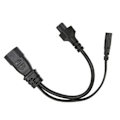 Pikkukuva 8 / 8: IEC320 C14 uros - C5 C7 naaras power 1 in 2 Out 10A 250 V vedenpitävä power LCD-näytöille