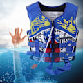 Miniatyrbillede 2 af 8: Manner Børn svømmejakker Børn svømmevest Neopren Swim Learner badetøj (blå L)