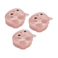 Miniatyrbillede 6 af 8: 3 stk. 4 rum makeup svampeholder katteformet støvtæt transparent skønhedssvamp beholderholder