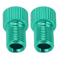 Miniatyrbilde 5 av 8: 2 stk/sett Presta til Schrader sykkelventilkonverter Slitasjebestandig terrengsykkelpumpe adapter Grønn