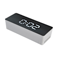 Miniatyrbild 5 av 8: LED-klocka Multifunktionell USB-driven 3 Belysningslägen Snooze Tid Celsius Fahrenheit Display Digital Väckarklocka Vit