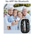 Miniatyrbillede 5 af 5: Fitness Skridttæller Ur Uden Bluetooth Uden App Skridttæller Søvnmonitor Kalorietracker (Sort)