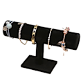 Miniatyrbild 3 av 8: T Bar Armbandshållare Flanell Utseende Delikat Modern Watch Display Stand Smycken Display Svart