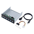 Pikkukuva 1 / 8: 19-nastainen 4 * USB3.0 + 2 * USB2.0 6 -liitäntä metallinen etupaneelin USB keskitin