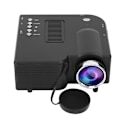 Miniatyrbilde 2 av 8: Mini LED-projektor YG260 Svart Innebygd høyttaler med multifunksjonsgrensesnitt til datamaskin Telefon 110-240VUS
