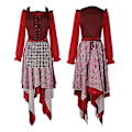 Pikkukuva 4 / 5: Keskiaikainen Cosplay Aikuisten Halloween-Puku - Punainen