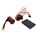 Miniatyrbild 2 av 8: S3650 2300KV Vattentät Borstlös Motor 60A RC Borstlös ESC Programmeringskort Kit för 1/10 Fjärrkontrollbil