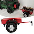 Miniatyrbild 8 av 8: Aluminiumlegering Trailer Bil Hög Simulering RC Bilfordon Modell Barnleksak Röd