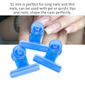 Miniatyrbild 8 av 8: 5st C Curve Nagelförlängningsklämmor Multifunktionella Plast Nail Art Tillbehör Blå