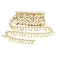 Miniatyrbild 5 av 8: Guld blad girlang 10 meter gnistrende metall blad bånd trim for DIY trim dekorasjoner skrå blad form