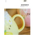 Miniatyrbild 4 av 5: Fruktmugg med lock och sked 3D Söt Keramisk Kaffe Te Kopp Par Mugg Set Födelsedagspresent för Kvinnor Vän Älskare (röd jordgubbe, 500 ml)