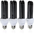 Miniatyrbillede 1 af 5: E27 220V lige rør sort lys UV-fælde lampe UV-hærdningslampe insektfælde glasmateriale 4 stk