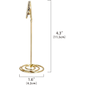 Miniatyrbillede 2 af 5: 12 stk. Guld Pladskort Holdere Memo Clips Foto Bordnummer Stativer