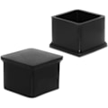 Miniatyrbillede 3 af 5: 10 stk. tykke silikone benhætter til firkantede stoleben, sort gulvbeskyttelsesmåtte, 1-3/16 tommer x 1-3/16 tommer, 30 x 30 mm